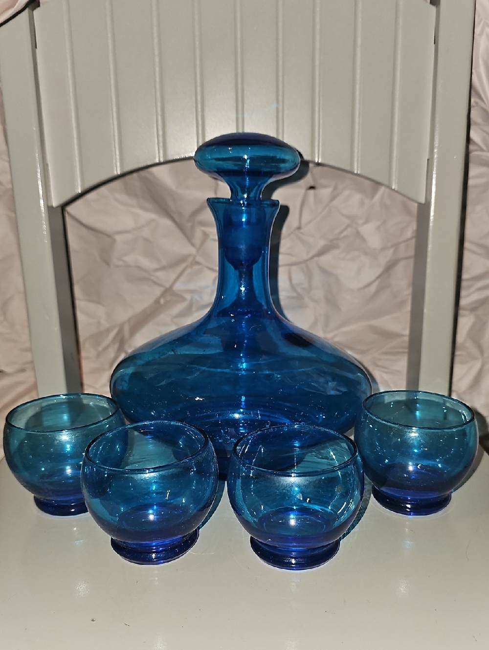 Empoli Glass Decanter Wirh 4 Glasses